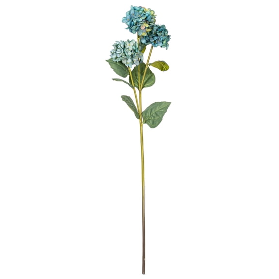 Vickerman 33" Sea Blue Artificial Hydrangea Spray with Three Flower Heads, 2 per bag.