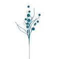 thumbnail image 1 of Vickerman 33" Turquoise Ball and Coin Glitter Twig Spray, 6 per bag., 1 of 1