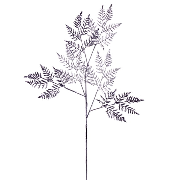 Vickerman 34" Artificial Silver Metallic Fern Christmas Spray, 2 sprays per pack.
