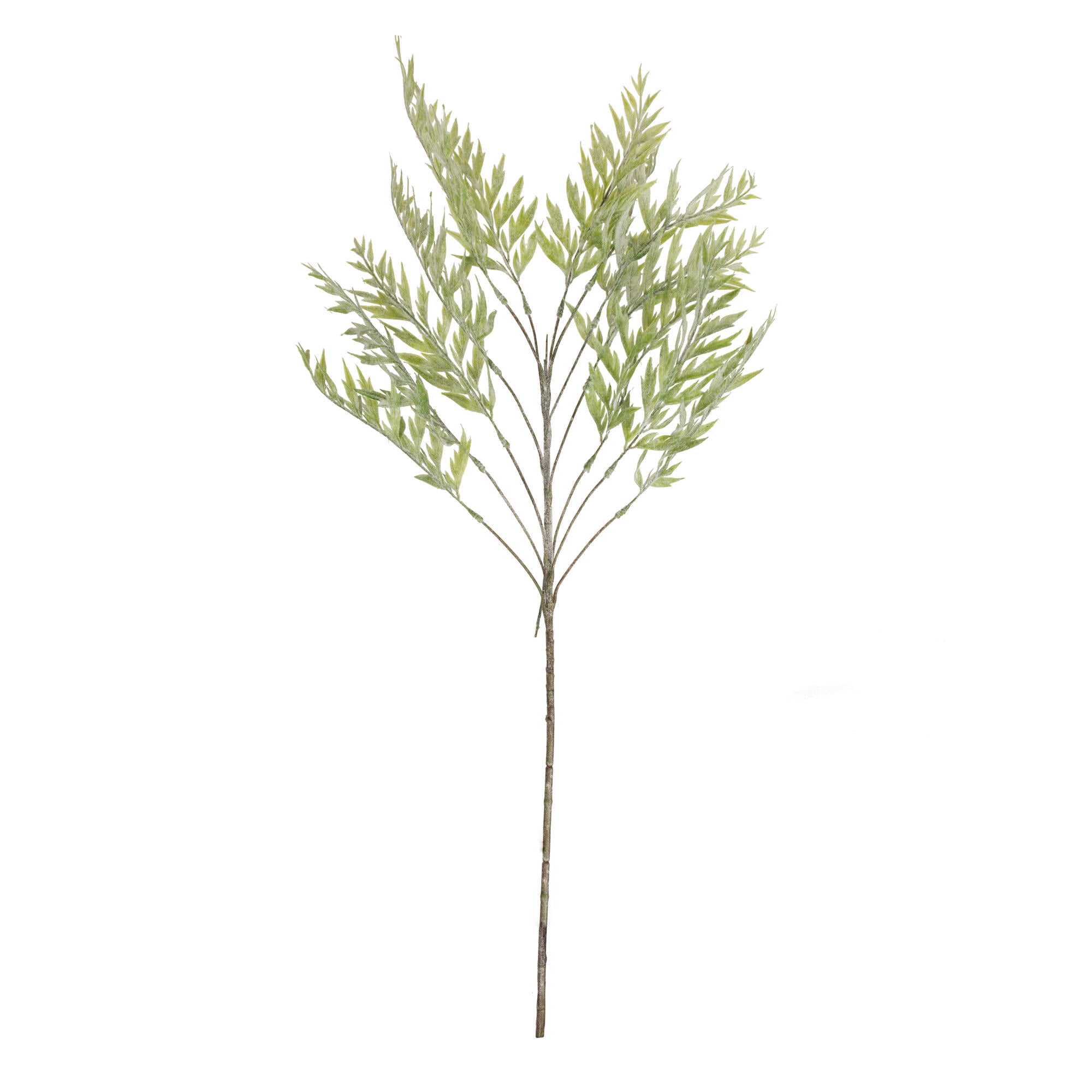 34" Light Green Artificial Tropical Fern Leaves Spray with Plastic Stems