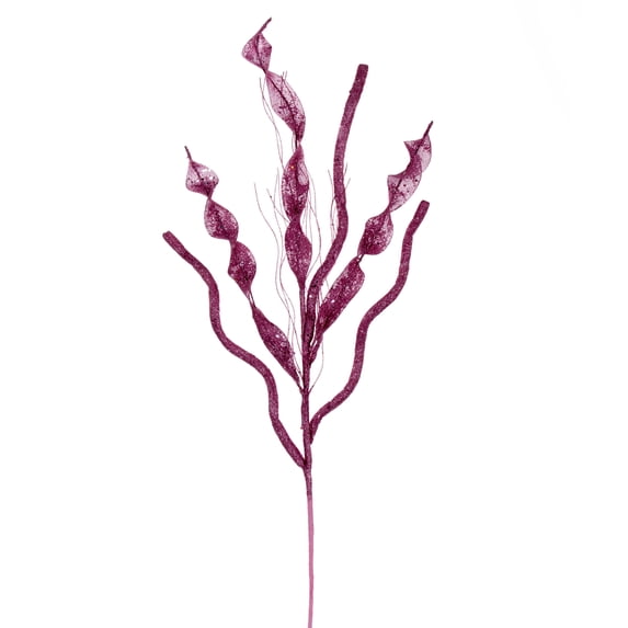 Vickerman 34" Pink Multi Spiral Glitter Spray, 4 per bag.