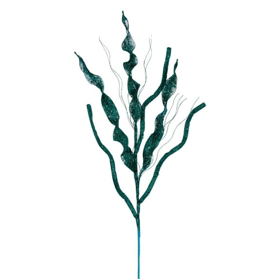 Vickerman 34" Teal Multi Spiral Glitter Spray, 4 per bag.