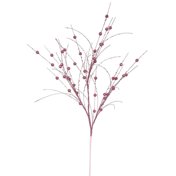 Vickerman 35" Mauve Glitter Berry Artificial Christmas Spray. Includes 6 sprays per pack.