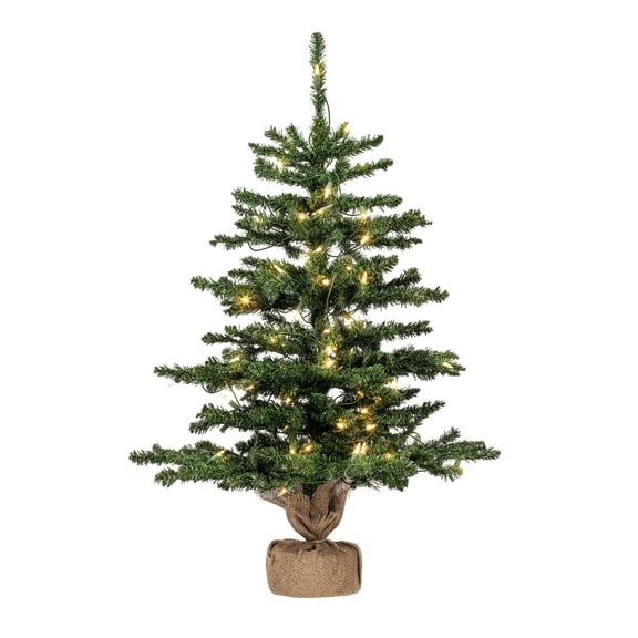 Vickerman 36" Anoka Pine Artificial Christmas Tree, Warm White Dura-lit LED Lights