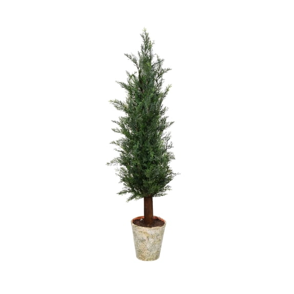 Vickerman 36" Artificial Potted Cedar Tree in Paper Pot.