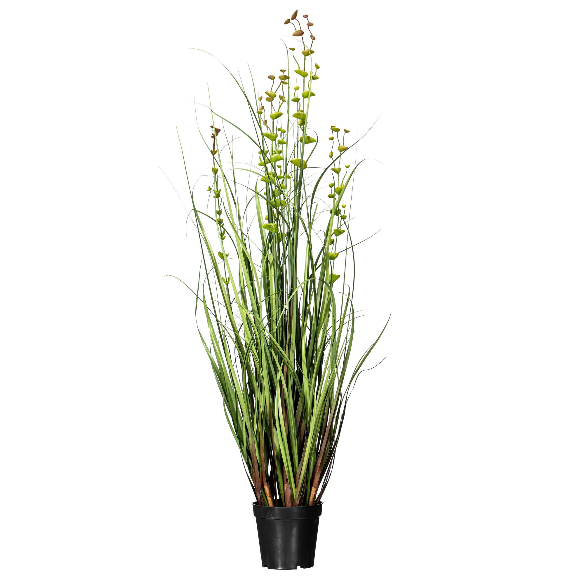 36" Green Plastic Potted Grass and Eucalyptus Arrangement