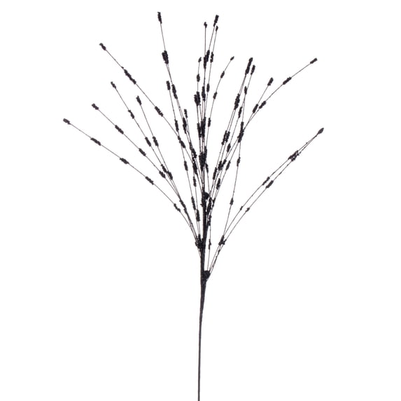 Vickerman 36" Black Berry Glitter Spray, 6 per bag.