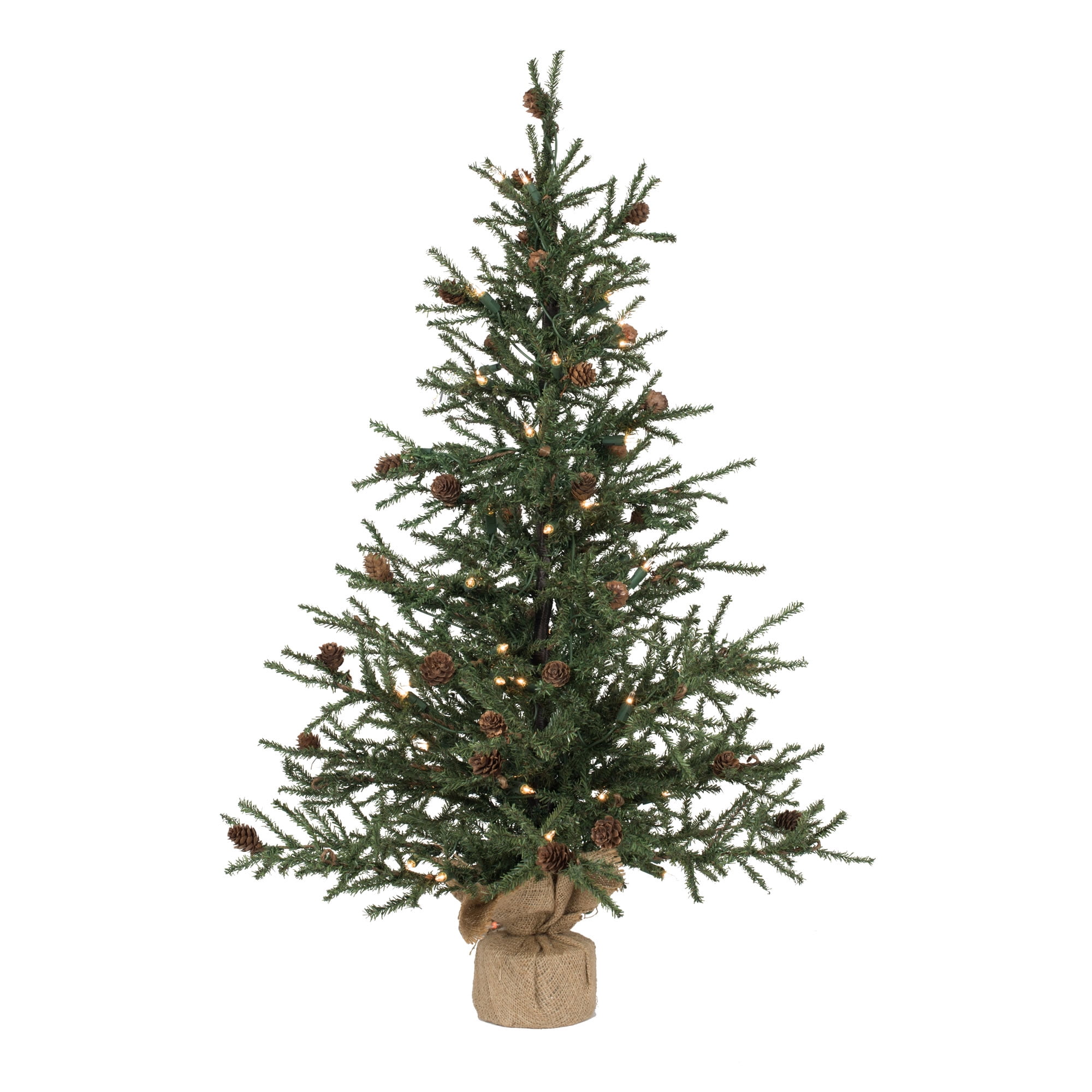 Vickerman 36" Caramel Pine Artificial Christmas Tree, Clear Duralit Lights, Seasonal Indoor