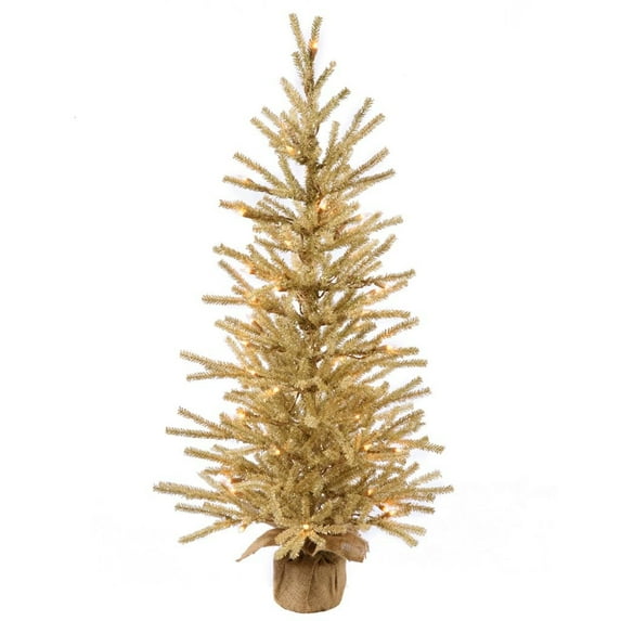 Vickerman 36" Champagne Artificial Christmas Tree with 50 Warm White LED Lights
