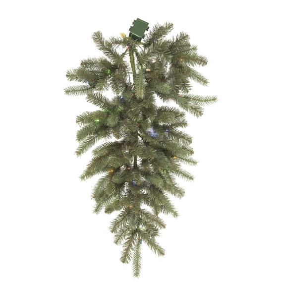 Vickerman 36" Colorado Spruce Artificial Christmas TearDrop, Battery Operated LED Italian Style Color Change LED Lights