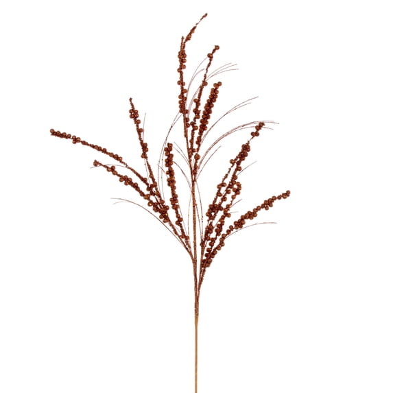 Vickerman 36" Copper Berry Twig Glitter Spray, 6 per bag.