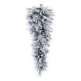 thumbnail image 1 of Vickerman 36" Flocked Jackson Pine Artificial Unlit TearDrop with 100 Realistic Hardneedle/PVC Tips, 1 of 4