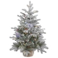 thumbnail image 1 of Vickerman 36" Frosted Sable Pine Artificial Christmas Tree, Multi-Colored Dura-Lit® LED Lights., 1 of 3