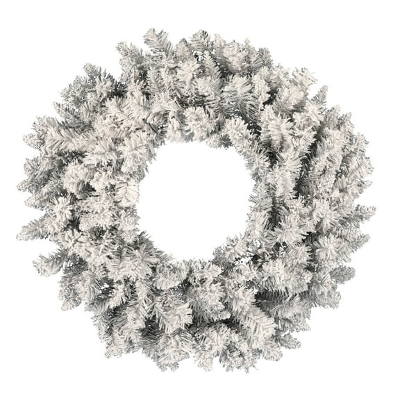 Vickerman 36" Frosted Silver Artificial Christmas Wreath, Unlit