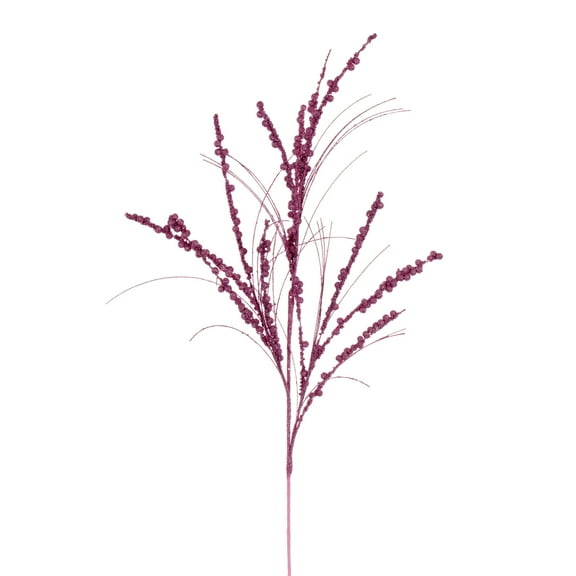 Vickerman 36" Pink Berry Twig Glitter Spray, 6 per bag.