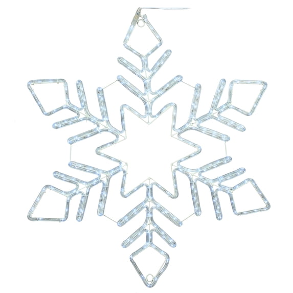 Vickerman 36" Pure White LED Star Twinkle Ropelight Snowflake