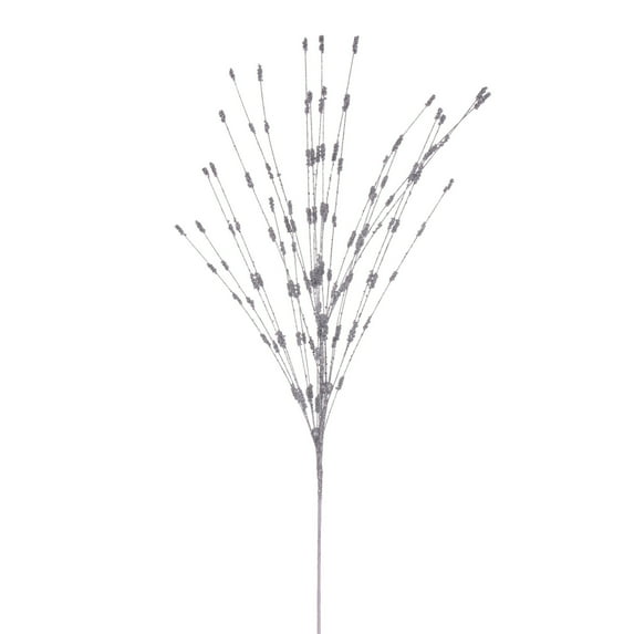Vickerman 36" Silver Berry Glitter Spray, 6 per bag.