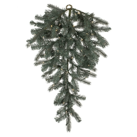 Vickerman 36" x 16" Colorado Blue Spruce Artificial Christmas TearDrop, Warm White LED Lights
