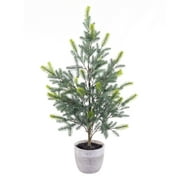 Vickerman 37" Artificial Blue Spruce Sapling Potted.