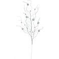 thumbnail image 1 of Vickerman 37" Silver Glitter Ball Artificial Christmas Spray. Includes 6 sprays per pack., 1 of 3
