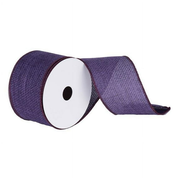 Vickerman 379752 - 2.5" x 10yd Plum Soft Woven Burlap (Q151021) Purple Colored Christmas Ribbons