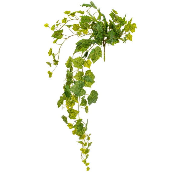 Vickerman 39" Artificial Green Grape Leaf Ivy Hanging Bush.