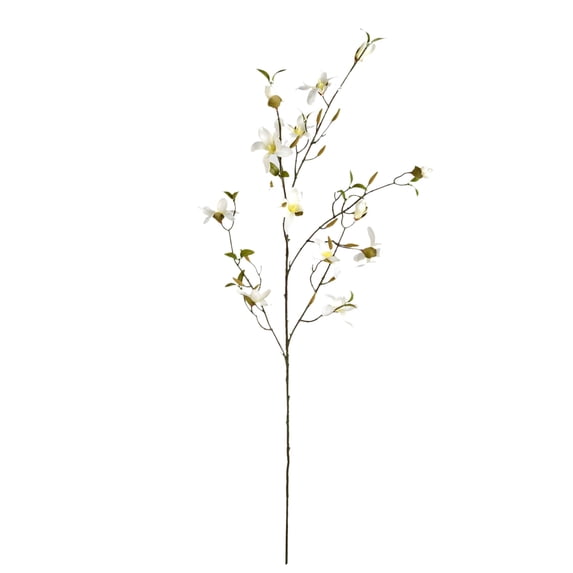Vickerman 39" Artificial Mini White Magnolia Spray. Includes 3 sprays per pack.