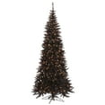 thumbnail image 1 of Vickerman 4.5' Black Fir Slim Artificial Christmas Tree, Warm White Dura-lit LED Lights, 1 of 1