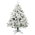 thumbnail image 1 of Vickerman 4.5' Flocked Alaskan Pine Artificial Christmas Tree, Clear Dura-Lit lights, 1 of 5