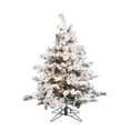 thumbnail image 1 of Vickerman 4.5' Flocked Alaskan Pine Artificial Christmas Tree, Multi-Colored LED Dura-Lit lights, 1 of 2