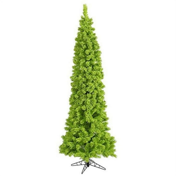 Vickerman 4.5" Flocked Lime Slim Fir Artificial Christmas Tree, Unlit
