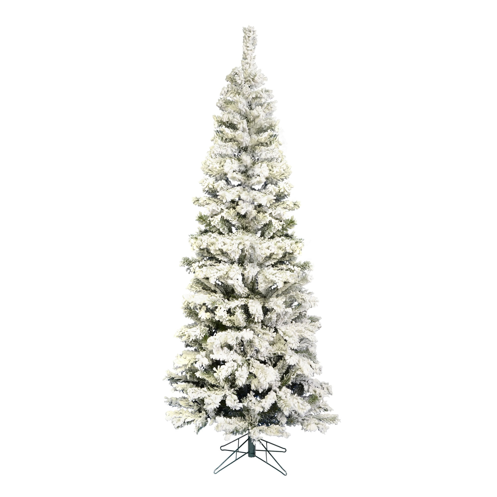 Vickerman 4.5' Flocked Pacific Pencil Artificial Christmas Tree, Unlit ...