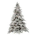 thumbnail image 1 of Vickerman 4.5' Flocked Utica Fir Artificial Christmas Tree, Multi-Colored Lights, 1 of 3