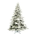 thumbnail image 1 of Vickerman 4.5' Flocked Utica Fir Artificial Christmas Tree, Unlit, 1 of 4
