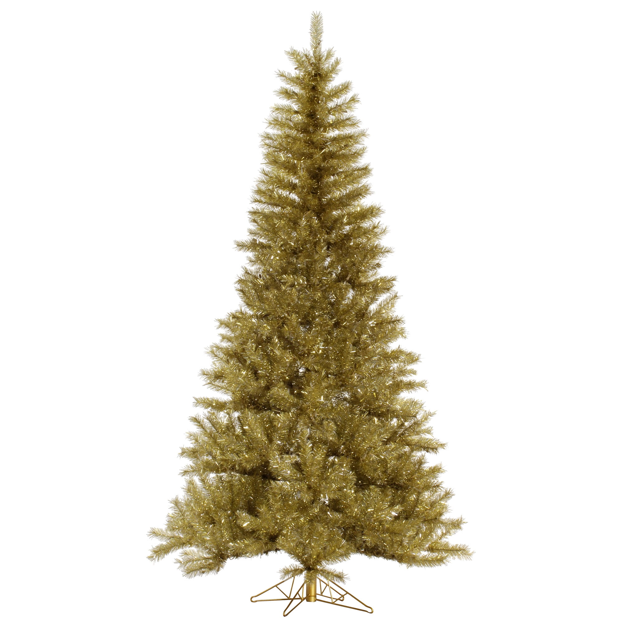 Vickerman 4.5' GoldSilver Tinsel Artificial Christmas Tree, Unlit