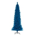 thumbnail image 1 of Vickerman 4.5' x 19" Flocked Turquoise Fir Artificial Unlit Pencil Christmas Tree., 1 of 3