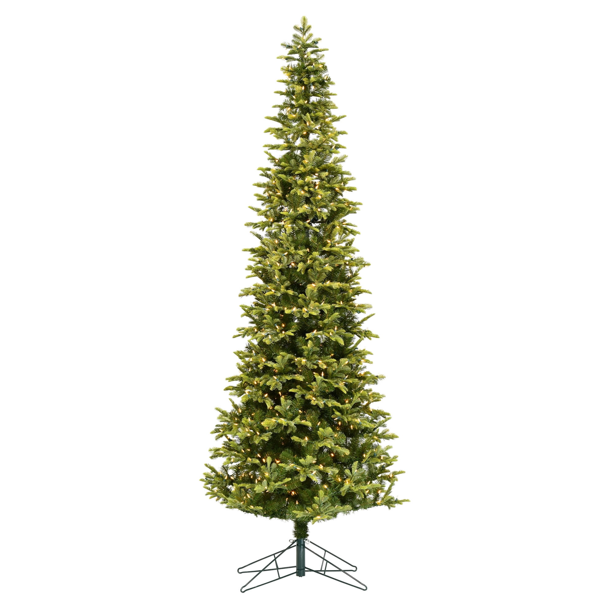 Vickerman 4.5' x 22" Belmont Balsam Fir Instant Connect Artificial Christmas Pencil Tree, Warm White Dura-Lit® LED Lights