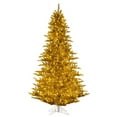 thumbnail image 1 of Vickerman 4.5' x 34" Gold Tinsel Artificial Pre-Lit Christmas Tree with LED Lights and Metal Tree Stand, 1 of 1