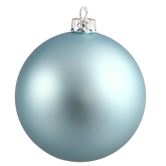 Vickerman 4.75" Baby Blue Matte Ball Ornament, 4 per Bag