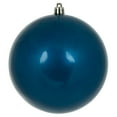 thumbnail image 1 of Vickerman 4.75" Blue Candy Ball Ornament, 4 per Bag, 1 of 2