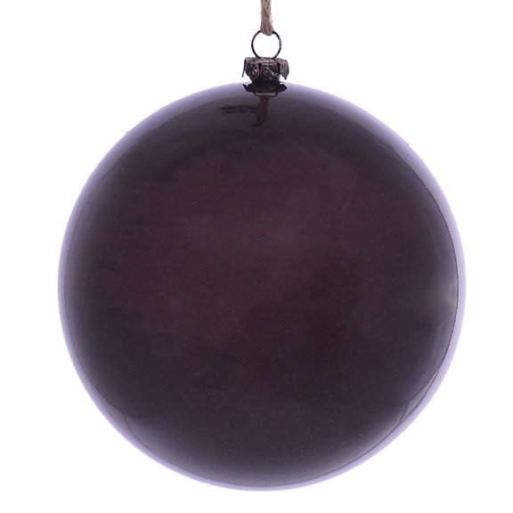 Vickerman 4.75" Burgundy Wood Grain Ball Ornament, 4 per Bag