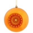thumbnail image 1 of Vickerman 4.75" Burnished Orange Shiny Star Brite Ball Ornament, 4 per Bag, 1 of 4