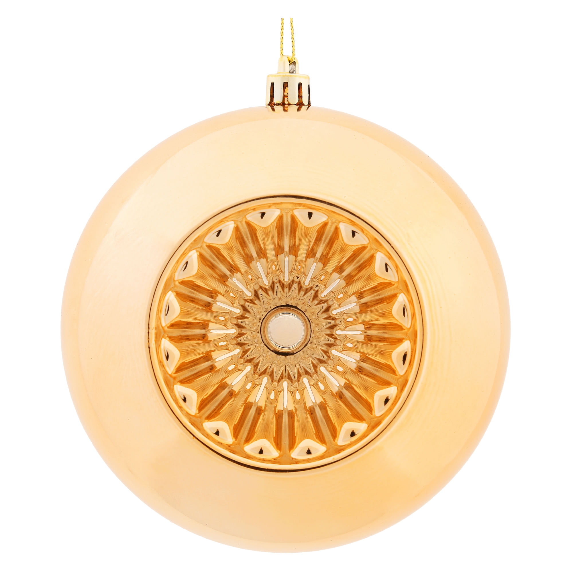 Vickerman 4.75" Café Latte Shiny Star Brite Ball Ornament, 4 per Bag