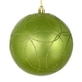 thumbnail image 1 of Vickerman 4.75" Celadon Candy Ornament with Circle Glitter Pattern, 4 per Bag, 1 of 4