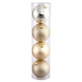 thumbnail image 1 of Vickerman 4.75" Champagne 4-Finish Ball Ornament Assortment, 4 per Box, 1 of 7