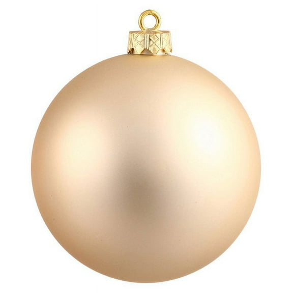 Vickerman 4.75" Champagne Matte Ball Ornament, 4 per Bag