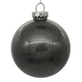 thumbnail image 1 of Vickerman 4.75" Clear Ball Christmas Ornament with Pewter Glitter Interior, 4 Pieces per bag, 1 of 1