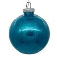 thumbnail image 1 of Vickerman 4.75" Clear Ball Christmas Ornament with Turquoise Glitter Interior, 4 Pieces per bag, 1 of 1