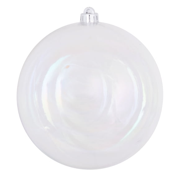 Vickerman 4.75" Clear Iridescent Ball Ornament, 4 per Bag