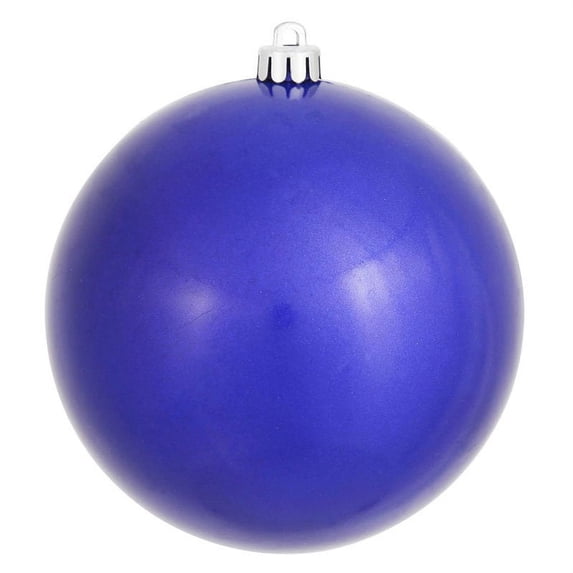 Vickerman 4.75" Cobalt Candy Ball Ornament, 4 per Bag